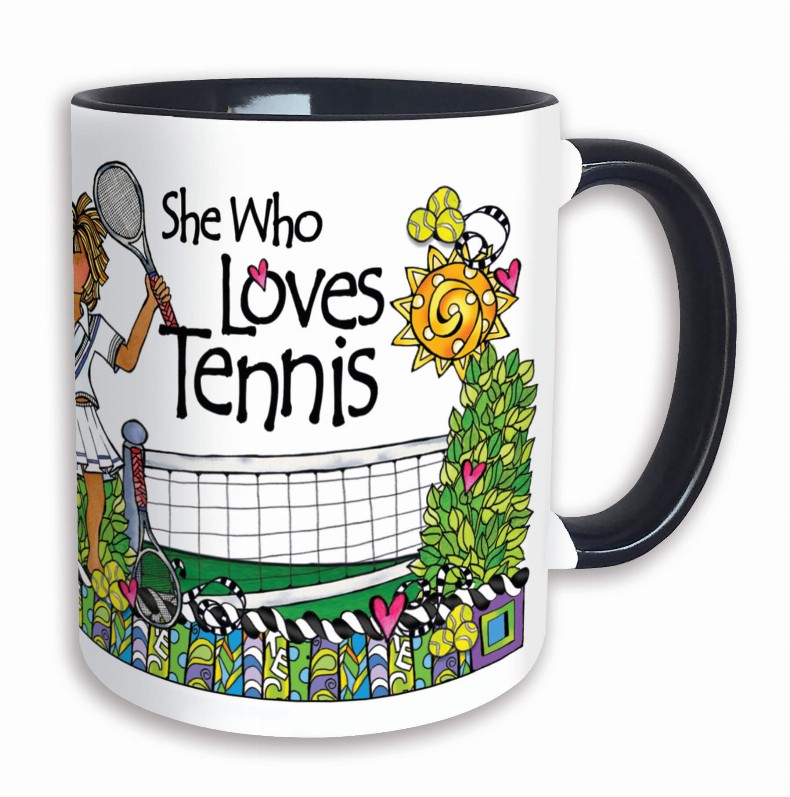 Wacky Ceramic Mug -  Tennis