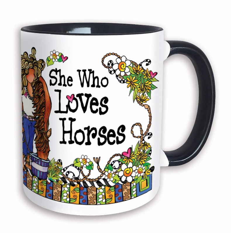 Wacky Ceramic Mug -  Horses
