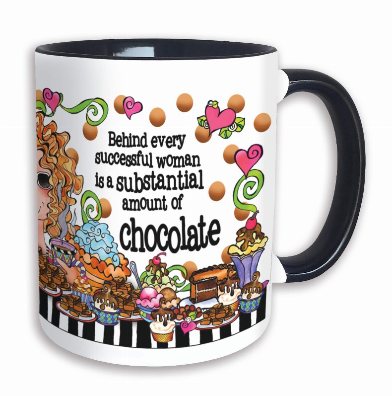 Wacky Ceramic Mug -  Chocolate