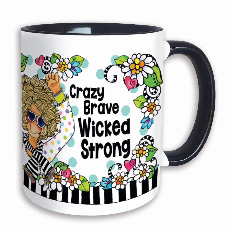 Wacky Ceramic Mug -  Crazy Brave (TingleHeart)