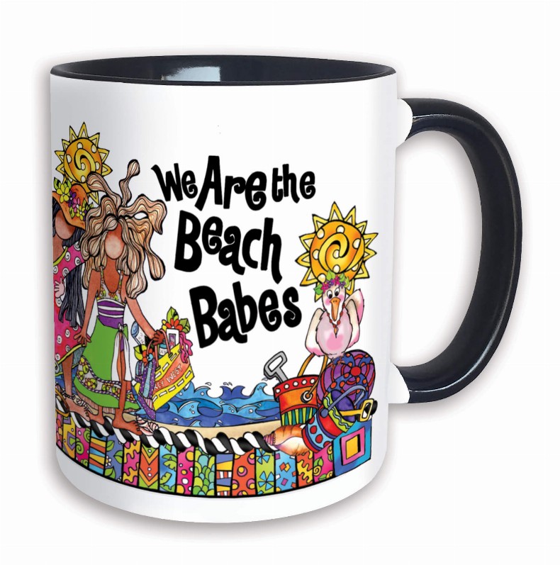 Wacky Ceramic Mug -  Beach Babes