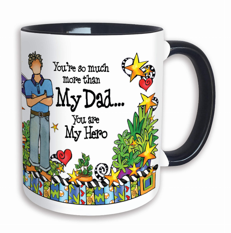 Wacky Ceramic Mug -  My Dad, My Hero