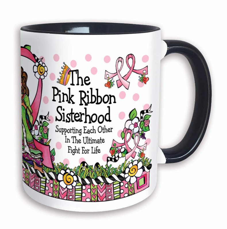 Wacky Ceramic Mug -  Pink Ribbon Sisterhood (ultimate fight)