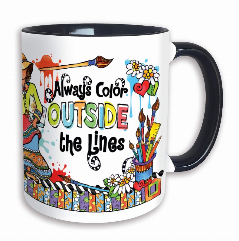 Wacky Ceramic Mug -  Color