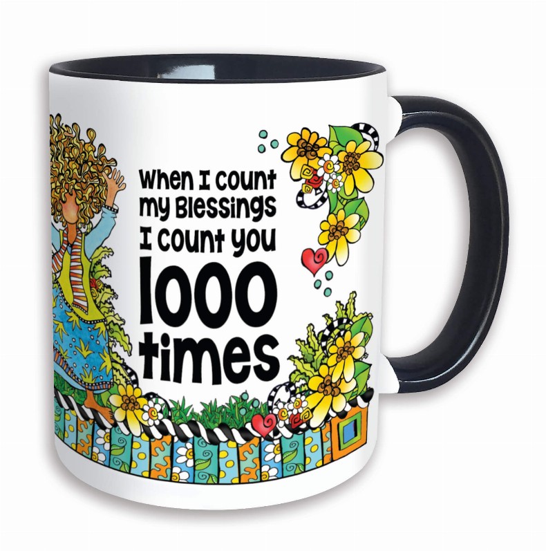 Wacky Ceramic Mug -  1,000 Times
