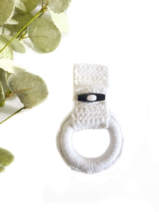 Kitchen Towel Ring Holder White
