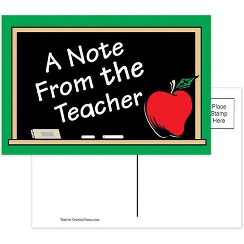 A Note from the Teacher Postcards, 30 Per Pack, 6 Packs