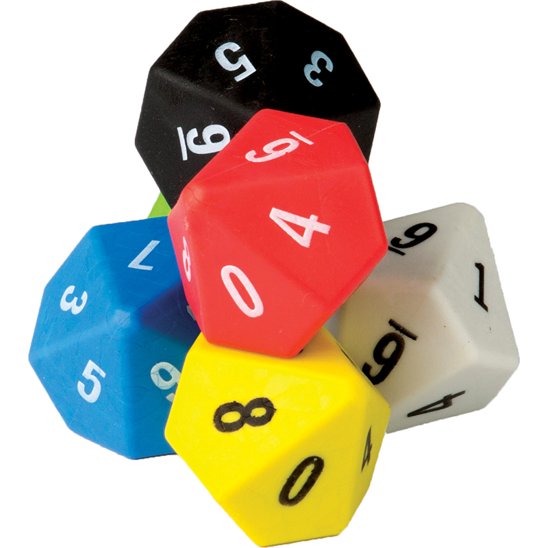 10-Sided Dice, Pack of 6