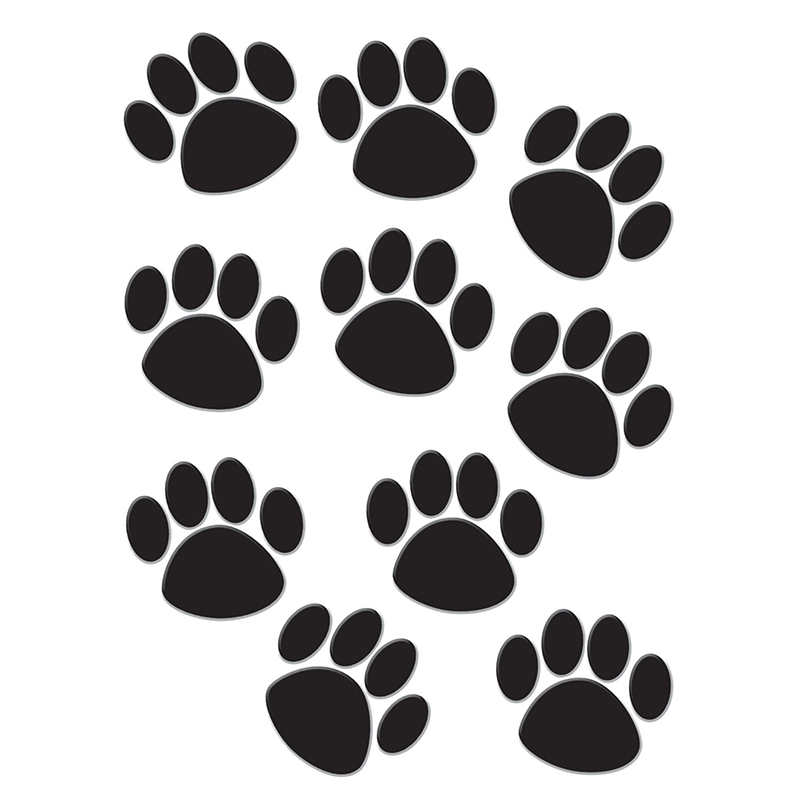 Black Paw Prints Accents, Pack of 30