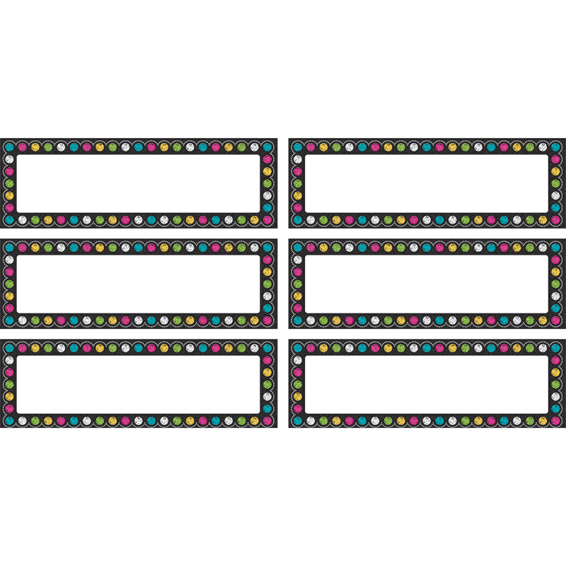 Chalkboard Brights Labels Magnetic Accents, Pack of 20