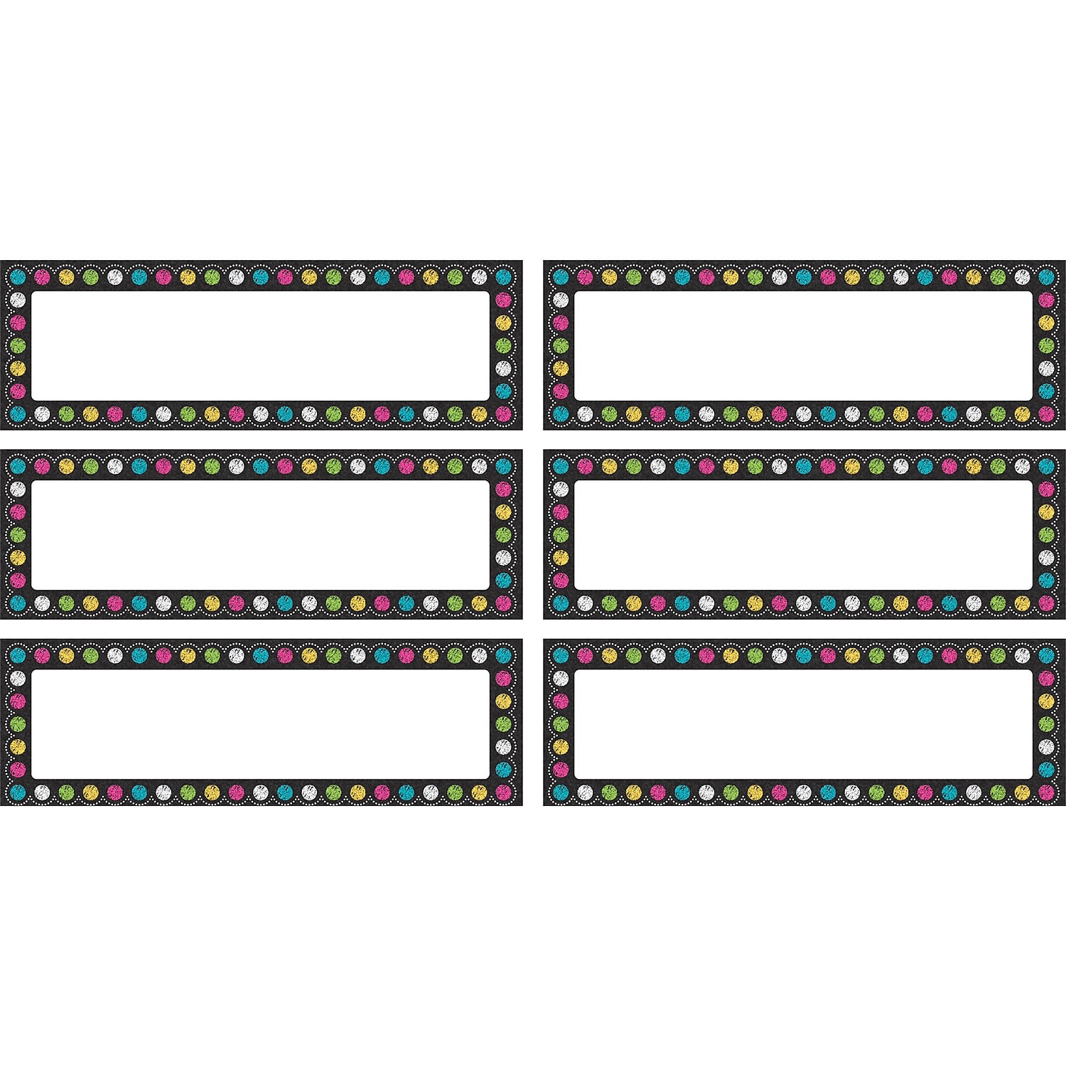 Chalkboard Brights Labels Magnetic Accents, 20 Per Pack, 3 Packs