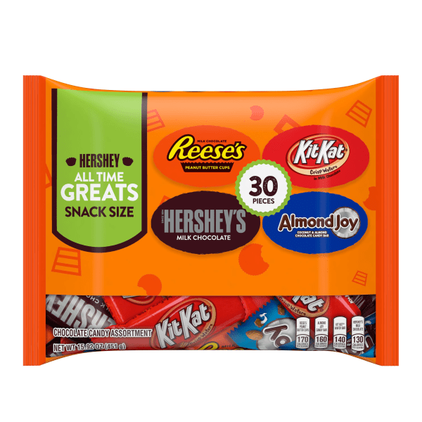 All Time Greats Milk Chocolate Variety Pack, 15.92 oz Bag, 30 Pieces/Bag, 2 Bags/Pack, 