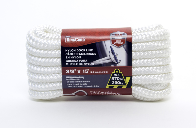 300871 3/8 In. X15 Ft. White Dock Line
