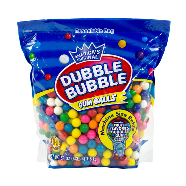 Original Gum Balls, 3.3 lb Bag, Assorted Flavors, Delivered in 1-4 Business Days