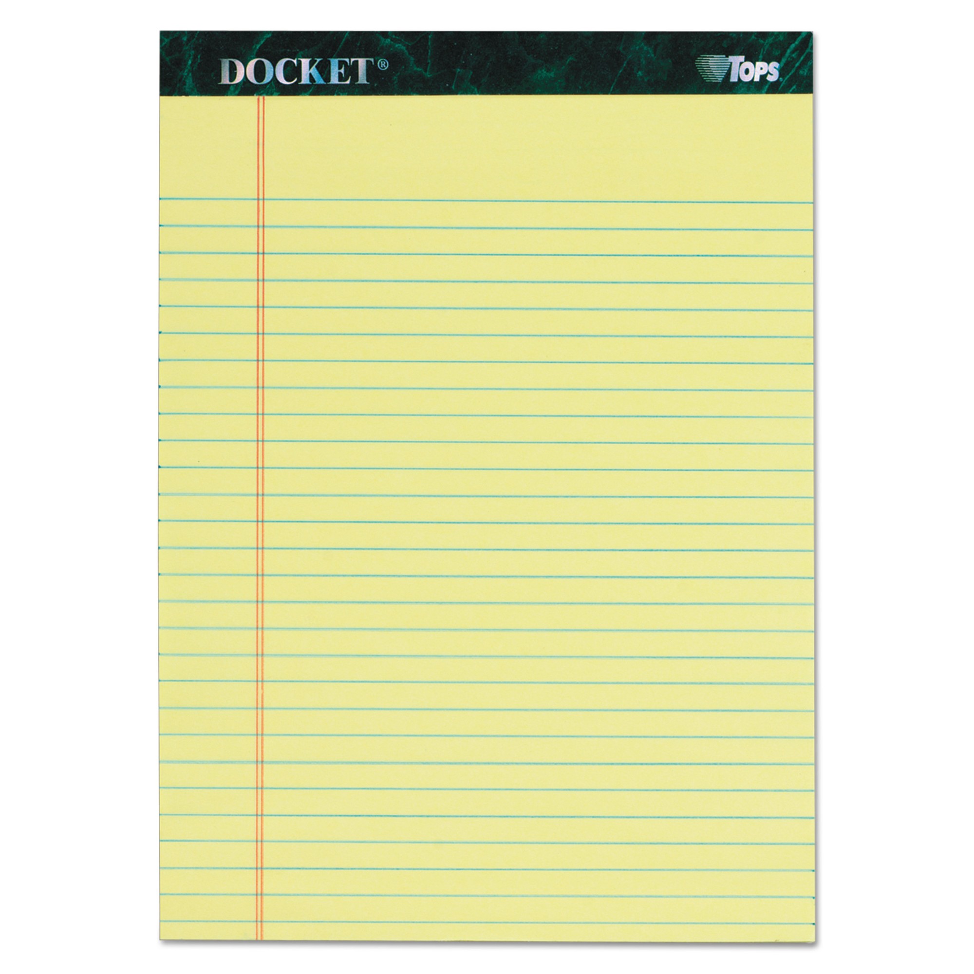 TOPS Docket Legal Rule Writing Pads - 50 Sheets - Double Stitched - 16 lb Basis Weight - 8 1/2" x 11 3/4" - 11.75" x 8.5" - Cana