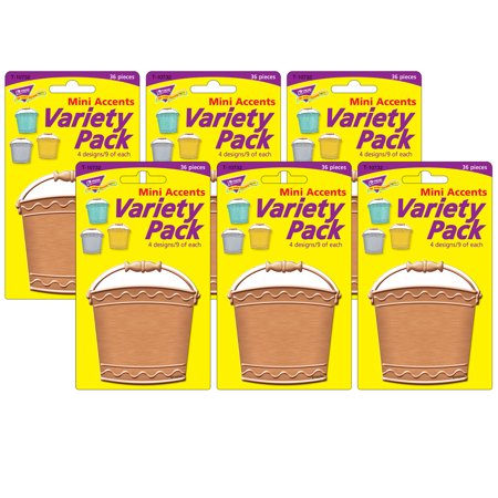 I ♥ Metal Buckets Mini Accents Variety Pack, 36 Per Pack, 6 Packs