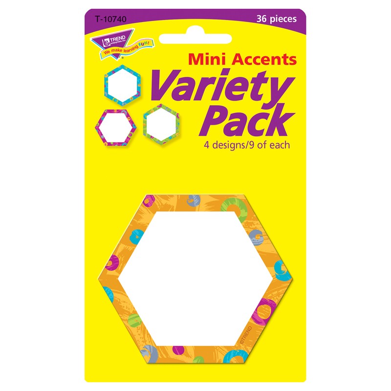 Color Harmony Hexa-swirls Mini Accents Variety Pack, 36 ct