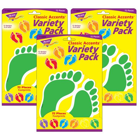 Footprints Classic Accents Variety Pack, 36 Per Pack, 3 Packs