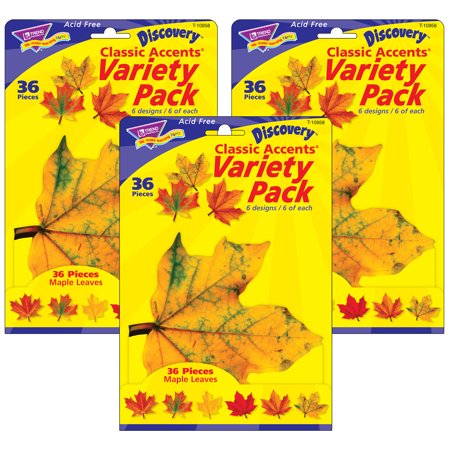 Maple Leaves Classic Accents Variety Pack, 36 Per Pack, 3 Packs