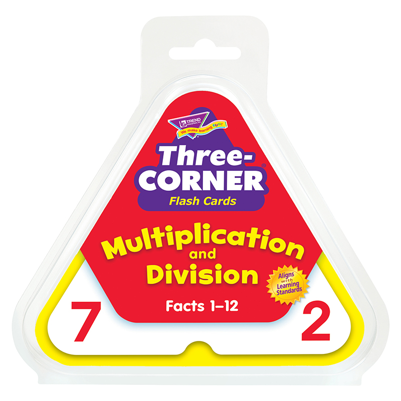 Multiplication and Division Three-Corner Flash Cards