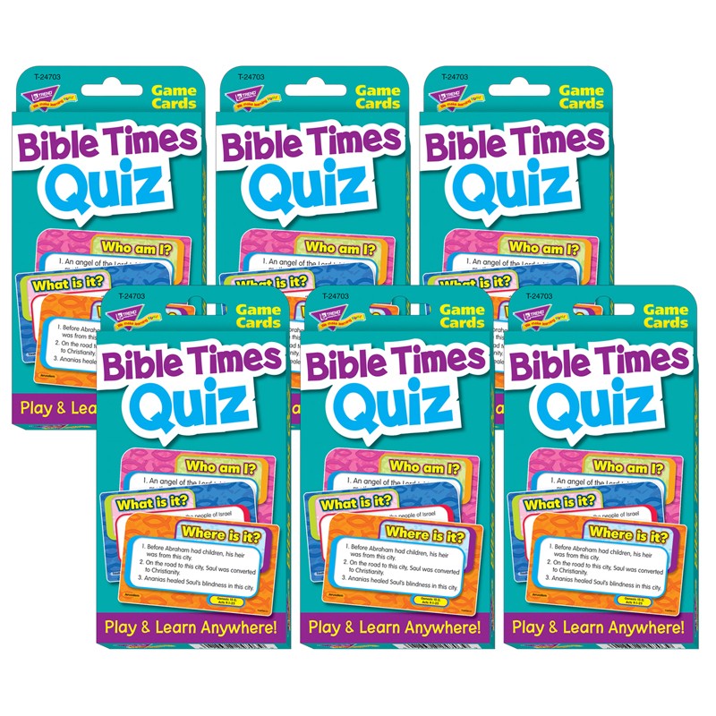 Bible Times Quiz Challenge Cards, 6 Sets