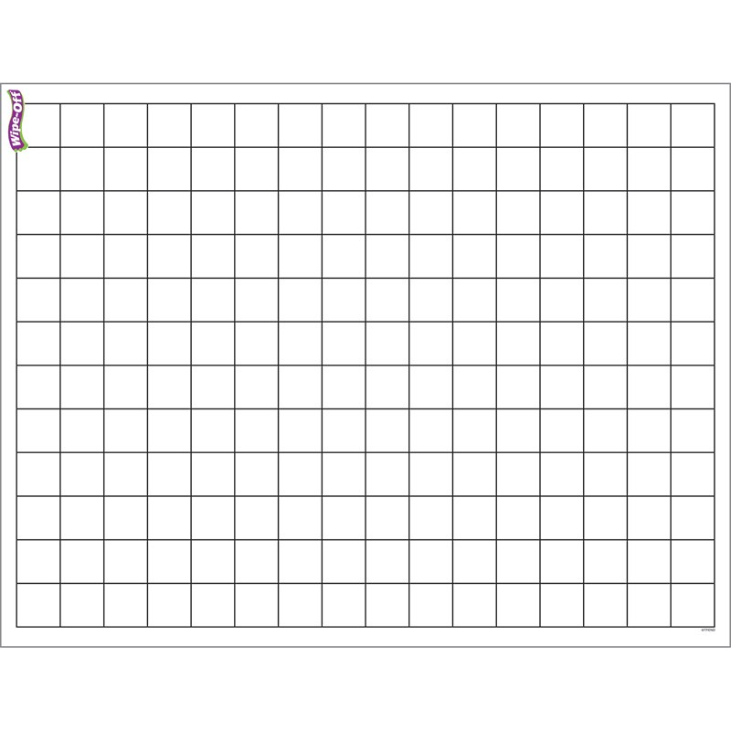 Graphing Grid (Small Squares) Wipe-Off Chart, 17" x 22"
