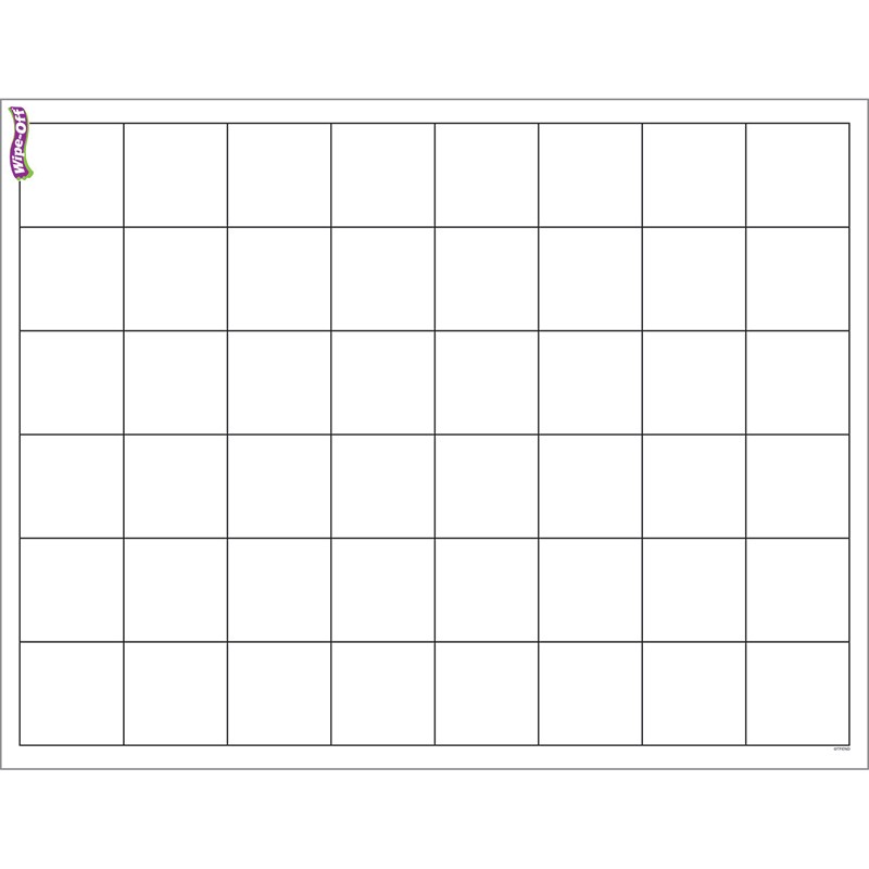 Graphing Grid (Large Squares) Wipe-Off Chart, 17" x 22"