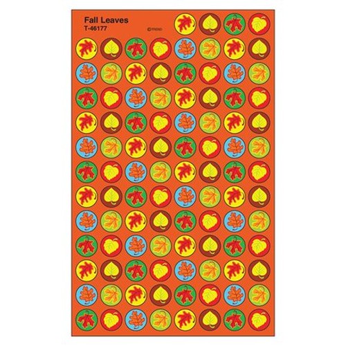 Fall Leaves superSpots Stickers, 800 Per Pack, 6 Packs