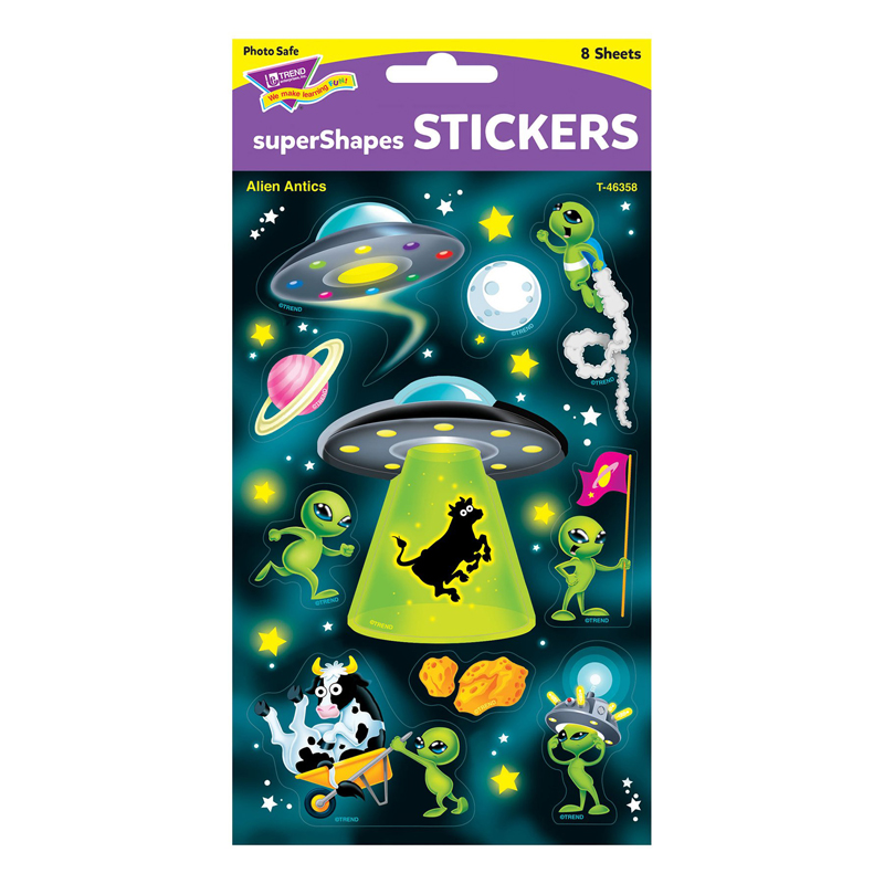 Alien Antics Large superShapes Stickers, 80 ct