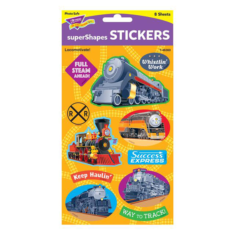 Locomotivate! Large superShapes Stickers, 88 ct