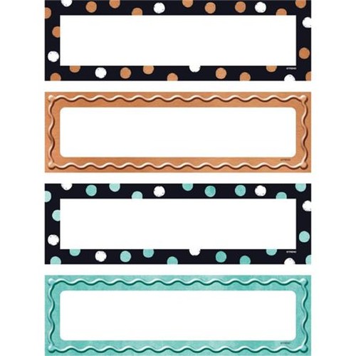 I ♥ Metal Dots & Embossed Desk Toppers Name Plates Variety Pack, 32 Per Pack, 6 Packs