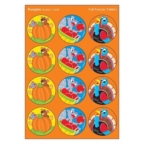 Fall Friends/Pumpkin Stinky Stickers, 48 Per Pack, 6 Packs
