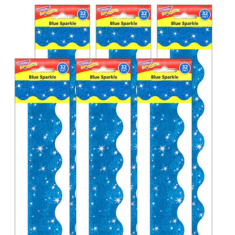 Blue Sparkle Terrific Trimmers, 32.5' Per Pack, 6 Packs