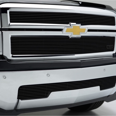 14-18 SILVERADO 1500(NOT Z71 OR WORK TRUCK)2PC BILLET GRILLE REPLACEMENT-BLACK