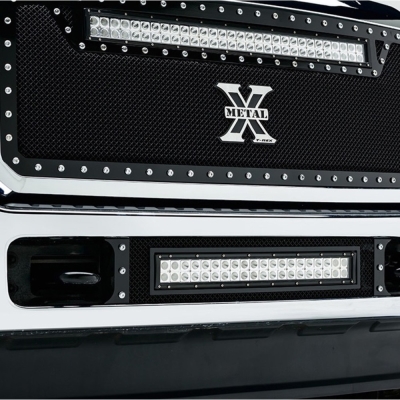 11-14 F250/F350(NOT XL) BLACK STUDDED TORCH SERIES LED GRILLE W/(1)30IN LED BAR