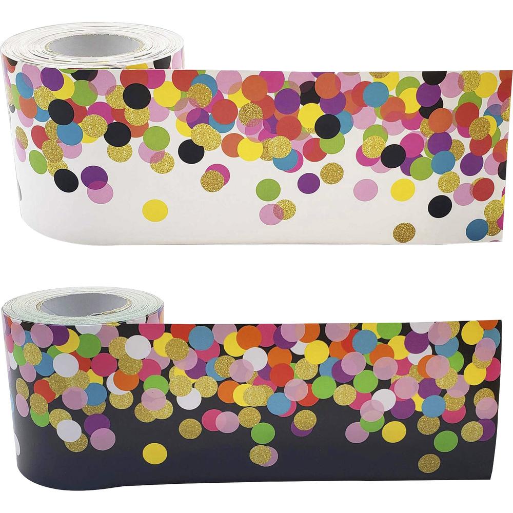 Teacher Created Resources Colorful Confetti Border Trim - Colorful Confetti - Sturdy, Durable - 3" Width x 600" Length - Multico