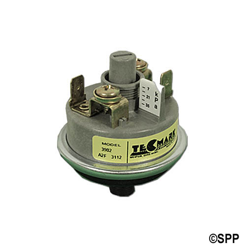 Pressure Switch, Tecmark, SPST, 1 Amp, 1-5 Psi, 1/8" NPT w/ Screws