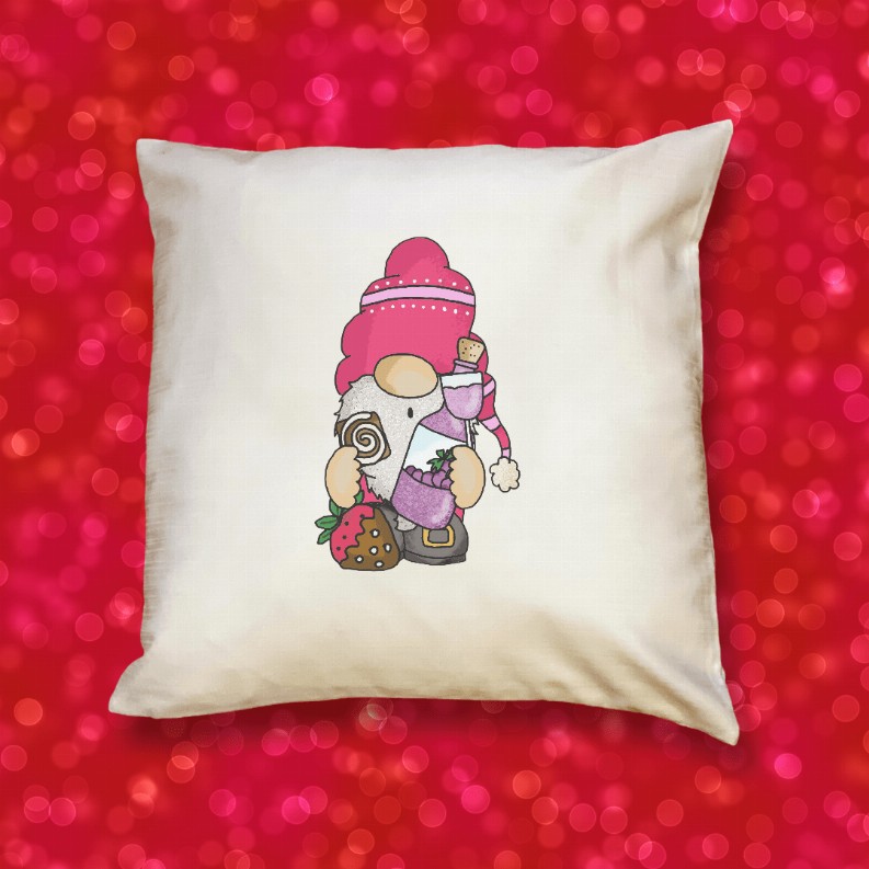 Be Mine Valentine Gnome Pillow Cover