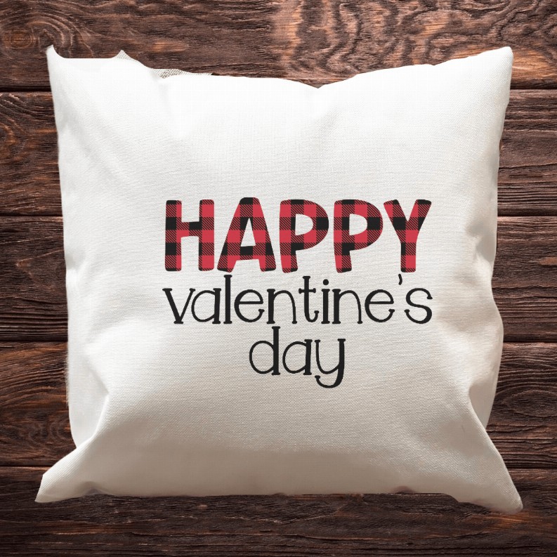 Happy Valentine's Day Pillow Cover