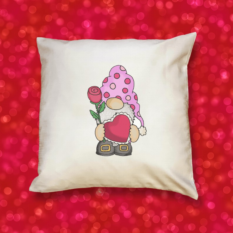 Love Gnome Valentine Pillow Cover