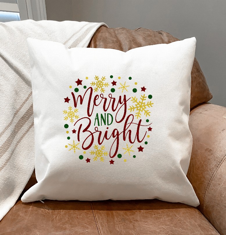Merry & Bright Pillow Cover