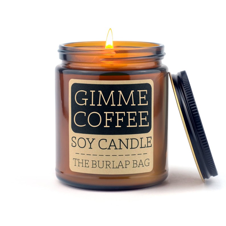 The Burlap Bag Candles 9oz  Gimme Coffee