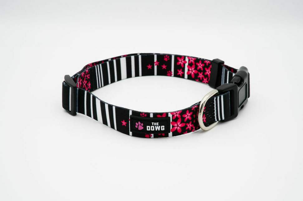 The Dowg Dog Collar - L Pink Petals