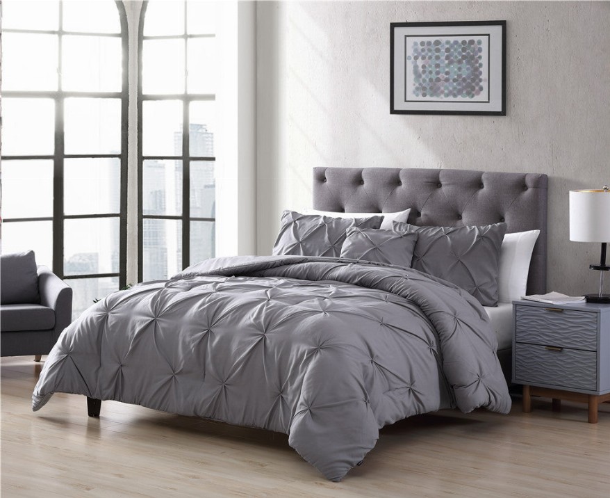 Spruce 4 Piece Comforter Set - Queen Gray