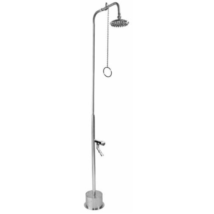 ADA Compliant Free Standing Single Supply Shower with Foot Shower