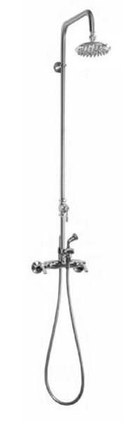 WMHC-445-DLX-SS ADA Compliant Wall Mount Hot & Cold Shower with Hand Spray and Hose