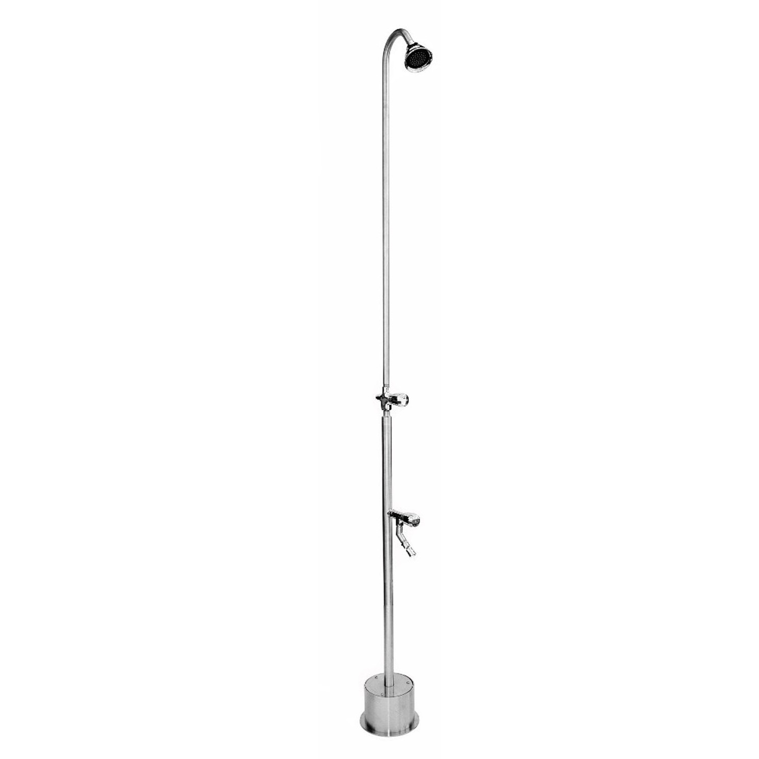 ADA Compliant Free Standing Single Supply Shower with Foot Shower