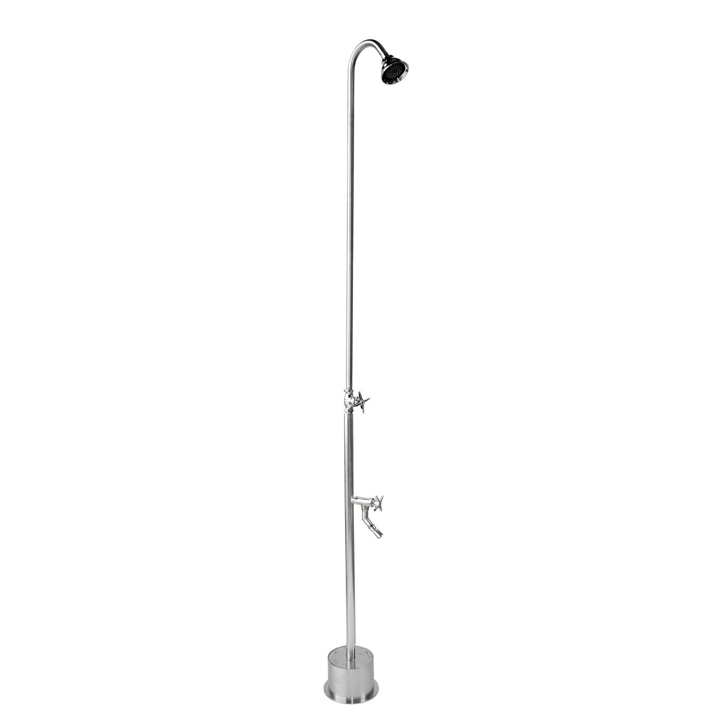 BS-1200-CHV Free Standing Single Supply Shower with Foot Shower
