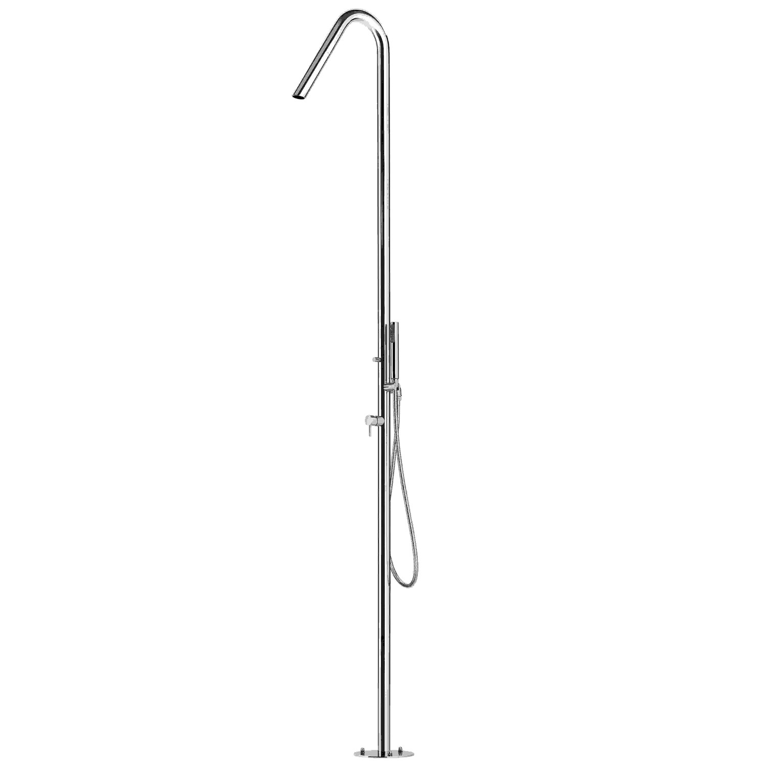 Twiggy CS40 316 Marine Grade Stainless Steel Free Standing Hot and Cold Shower Column with Hand Spray