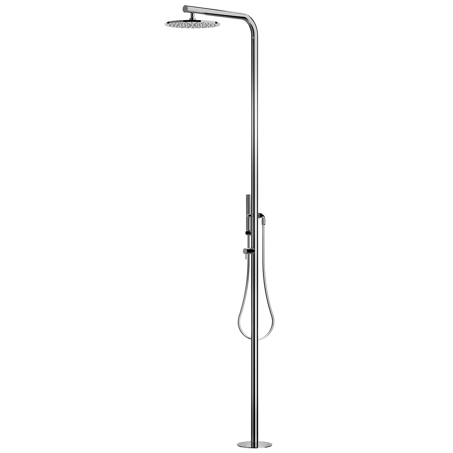 Classy C40 316 Marine Grade Stainless Steel Free Standing Hot and Cold Shower Column with Hand Spray
